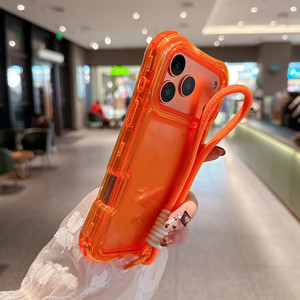 BEAUTYLINE cuscino d'aria 3 in 1 nuovo 2025 elegante protezione completa custodia per telefono <span class=keywords><strong>arancione</strong></span> trasparente per <span class=keywords><strong>iphone</strong></span> 13 14 15 16 17 Pro Max - Product Image 6