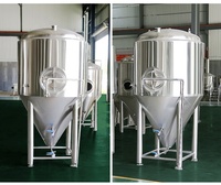 Mini-brasserie HG, cuve de fermentation 1000L/1200L/1500L/1800L avec agitateur, haute productivité, 220V/380V, garantie 6 ans
