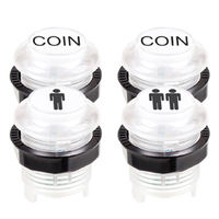 Kit de boutons de joystick d'arcade Aismartlink LED, style ovale ellipse, joystick 8 directions + 20 boutons d'arcade LED pour jeux vidéo à 2 joueurs