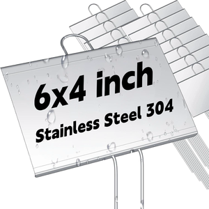 6 × 4 بوصة مقاومة للماء ، الفولاذ المقاوم للصدأ ، علامة حديقة معدنية متينة لتحديد النباتات - Product Image 1