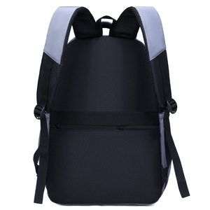 Large Capacity <b>Backpack</b> For <b>Men</b> Youth School Education 15 Inches Computer Compatible Gray Blue Solid Color Design - Product Image 3