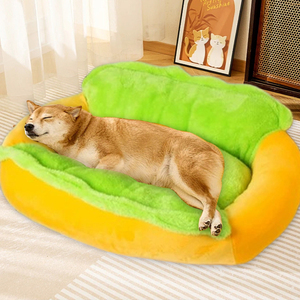 Flannel <b>Dog</b> Bed Chew Proof Pet <b>Sofa</b> Bed Solid Color Plush Animal Pattern Washable Hot <b>Dog</b> <b>Dog</b> Bed - Product Image 5