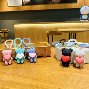 CHENXI Llavero de Oso Corazón Kawaii, Colgante para Bolso, Encantadores Llaveros de Pareja, Llaveros de Osito de Peluche - Product Image 3