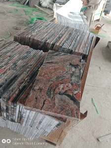Granito rojo multicolor más barato, losa pulida de granito de Río áspero para pavimentación al aire libre, granito indio juparana Rosa Aurora - Product Image 2