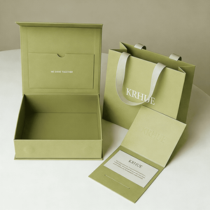 Caja magnética rígida para embalaje de joyerí<span class=keywords><strong>a</strong></span> personalizada al por mayor, sobre, tarjetas, collar, caja y bolsas con logotipo de impresión - Product Image 4