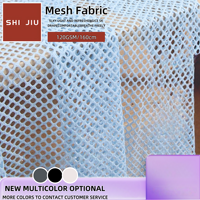 Tissu en maille 100% nylon respirant à séchage rapide, motif ondulé bleu 120 g/m², pour robes et jupes plissées pour femmes, tissu en mousseline