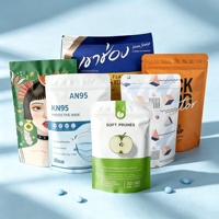Sachet Doypack Anti-humidité Personnalisé pour Café Moulu et Feuilles de Thé, en Feuille Plastique avec Fermeture Ziplock, Emballage Vertical