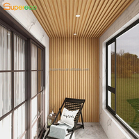 Panneau de plafond intérieur en plastique synthétique, bois Composite, revêtement mural en bois, panneaux muraux en bois, Offre Spéciale
