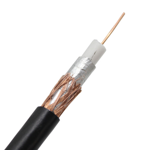 <strong>Copper</strong> Conductor 20 AWG PE Insulation 12V Rated Weave <strong>Wire</strong> Mesh Coaxial Cable CCTV CATV RG59+2C Roll - Product Image 4