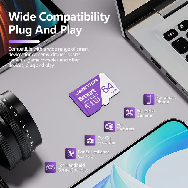 Micro TF SD Card 64GB/128GB/32GB Class10 Flash Drive for Mobile Phone Tablet Notebook Camera Speakers Packaging Included