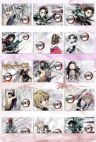 Vente en gros Demon Anime Slayer Tear Off Blind Box Polaroid Trading Card 256 Matrix Livestream Hobby Collection Retail Toy Supply