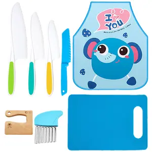 Educational New Toys 2023 Kids Cute Animal Wooden Cooking Toys Children's Safe Kitchen Set Montessori Knife