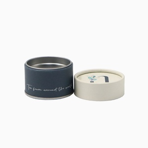 Biodegradable Customized Logo Food Grade Cardboard Case Custom Small <b>Paper</b> Cylinder Tea <b>Leaves</b> Tin with Aluminum Lid - Product Image 3