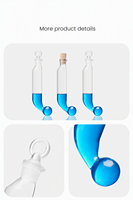 Flacons d'extraction Mojonnier stériles en verre borosilicaté 3.3 de 100 ml avec bouchon en liège pour l'extraction de la graisse laitière et support réglable