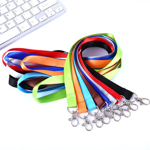 高品質カスタムデジタル印刷防水キーホルダー付きランヤード、フック付き無地黒ポリエステルランヤード - Product Image 1