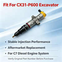 Inyector de Combustible Diésel C7 387-9441 557-7627 10R-4761 10R-4762, Inyector de Repuesto para Motor de Excavadora CX31-P600