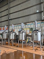 Cuve de mélange industrielle Huashang 100L/200L en acier inoxydable pour émulsification de savon et crème cosmétique