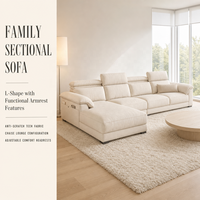 Ventes chaudes - Meubles de salon modernes et luxueux - Canapé en tissu avec dossier mobile - Tissu en velours, coton et lin - Canapé modulaire