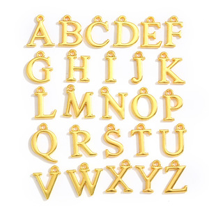 Venta directa de fábrica, joyería de aleación, 26 letras en inglés, colgante de, pulsera Diy, llavero, accesorios, colgante S115 - Product Image 5
