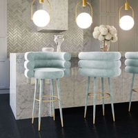 Vente en gros de meubles de restaurant de haute qualité pour la cuisine tabouret de bar en métal doré pour la cuisine