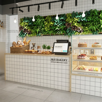 Vitrine réfrigérée pour pâtisserie en verre incurvé, équipement industriel, vitrine à pâtisserie autoportante, armoire de présentation de gâteaux