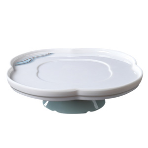 Plato de melamina estilo chino con forma de pétalo y soporte para exhibición, para uso en hoteles y restaurantes, con forma de flor y múltiples patrones. - Product Image 5