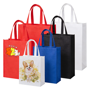 Sac fourre-tout non tissé avec logo personnalisé imprimé en couleur, sac de protection coloré pour le shopping, sac publicitaire personnalisé pour entreprise. - Product Image 4