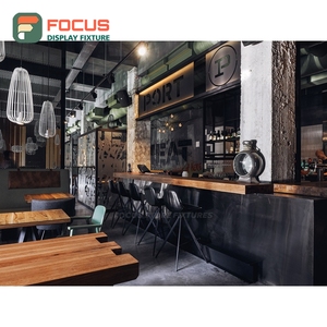 High Capacity Cafe Service Counter Laminate Wood Finish Bakery Service Area Roastery Service Counter - Product Image 1