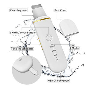 جهاز تقشير الوجه بالموجات فوق الصوتية لشد الوجه من ABS جهاز تنظيف البشرة فائق الصوت لإزالة الرؤوس السوداء والجلد الميت - Product Image 5