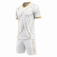 Ensemble de maillots de football personnalisés en gros, uniforme de football imprimé par sublimation complète, nom et numéro personnalisés, tenue d'équipe