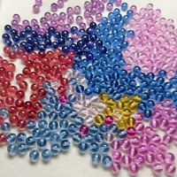 Perles Rondes de Haute Qualité en Spinelle de Laboratoire de 8 mm, Rubis, Saphir Jaune et Bleu, Pierres Précieuses Colorées avec Trou Complet pour Accessoires de Bijouterie