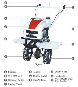 Paddy Field moderne landwirtschaft liche Geräte Power Weeder Graben fräse Pinne Ridger Mulcher 5 PS - Product Image 5