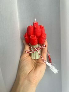 Bouquet en verre de cloche de soja de mini chauffe-plat écologique cadeaux de douche de bébé Bouquet de champ de soja bougeoir bougie parfumée de tulipe - Product Image 6