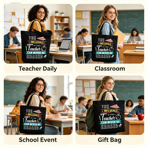 Cadeau de remerciement pour les enseignants, sac fourre-tout en toile pour femmes, poche intérieure, taille moyenne, design imprimé, pour la remise des diplômes, la retraite - Product Image 6