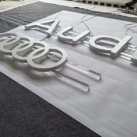 Lettres rétroéclairées personnalisées en acier inoxydable 304 peintes pour les chaînes de magasins et les clients fidèles, idéales pour les enseignes de chaînes de magasins