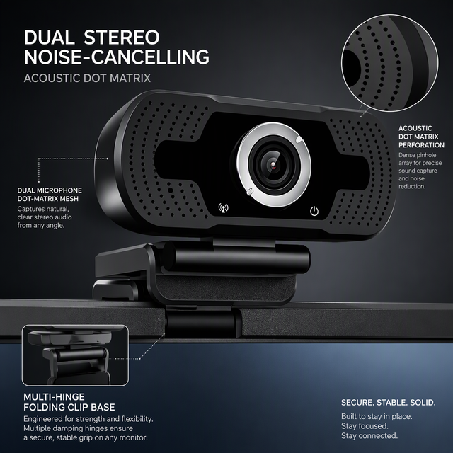 1080p HD USB Web Camera with WiFi for Smooth Zoom Skype and Teams Calls on Laptop/Desktop Mac OS