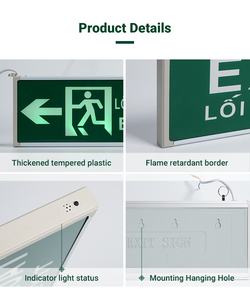 Wall Mounted Nickel-Cadmium Indoor Rechargeable Fire Led Emergency Exit Sign <b>Light</b> - Product Image 2