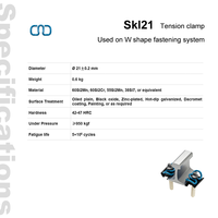 Système de fixation Skl21 Rail Tension Clamp W21 pour rail fixe et traverses en béton