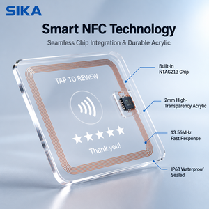 Soporte NFC SIKA para reseñas <span class=keywords><strong>de</strong></span> Google, tarjeta <span class=keywords><strong>de</strong></span> reseñas sin contacto con código QR, letrero <span class=keywords><strong>de</strong></span> reseñas sin contacto para mostrador <span class=keywords><strong>de</strong></span> <span class=keywords><strong>restaurante</strong></span>, cafetería, salón, comercio minorista - Product Image 4