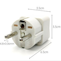 Adaptateur de prise US vers EU Prise de conversion de convertisseur de voyage américain vers européen avec deux broches rondes France, Allemagne, Corée du Sud