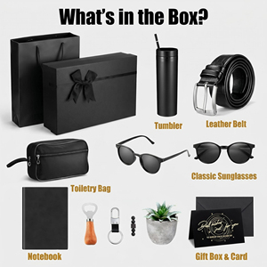 Coffret Cadeau Fête des Pères avec Gobelet, Ceinture en Cuir, Lunettes de Soleil – Souvenir pour Témoin, Anniversaire, Cadeau d'Affaires pour Homme - Product Image 3