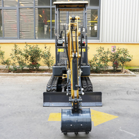 Produit phare : Mini-excavatrice sur chenilles EURO 5 de 1,8 tonne, chenilles en caoutchouc, tout-terrain, petite pelle hydraulique diesel pour jardin