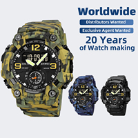 SKMEI 1965 Fabrik Großhandel Mode Analog-Digital Sportuhr 5ATM Wasserdicht Top-Marke LED Elektronische Herren-Armbanduhr Reloj Hombre