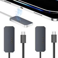Câble de charge magnétique USB Type C mâle vers 3 broches en alliage d'aluminium 18W, neuf d'usine, chargeur portable rapide pour tablette