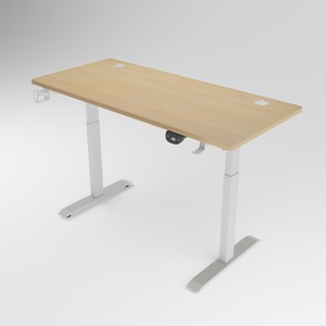 <span class=keywords><strong>Escritorio</strong></span> de pie ergonómico de acero eléctrico de doble motor cómodo moderno <span class=keywords><strong>blanco</strong></span> para oficina - Product Image 3