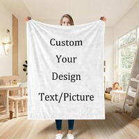 Selimut Lembut Berbahan Velvet Sherpa Fleece yang Dapat Dicuci, Desain Cetak Foto Pribadi untuk Anak-Anak Balita, Hadiah untuk Acara Baby Shower