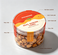 Étiquettes thermorétractables personnalisées pour emballages de boissons en PET/PVC, film imprimable pour bouteilles en verre, rouleaux d'étiquettes rétractables
