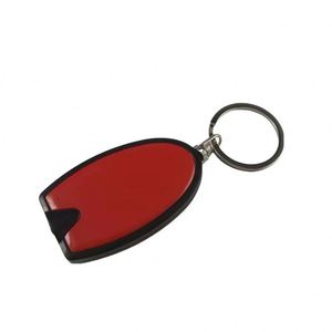 Custom Logo Printed Promotional Keychain Portable Plastic Light Weight Led <b>Mini</b> Flashlight <b>Keyring</b> - Product Image 2