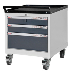 HOLEX Pro <b>Tool</b> <b>Cabinet</b> 45Cm Depth 3 <b>Drawer</b> Mobile Workbench Storage Unit - Product Image 1