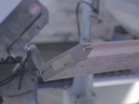 Scie à onglets à double tête en bois coupe d'angle à 45 degrés pour machine de découpe d'angle de profil en bois de cadre de porte